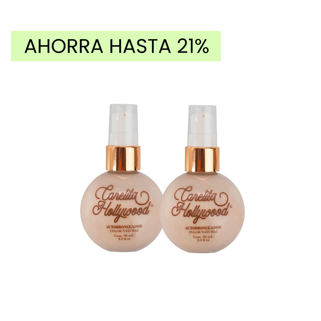 COMBO X2 CANELITA HOLLYWOOD® AUTOBRONCEADOR NATURAL