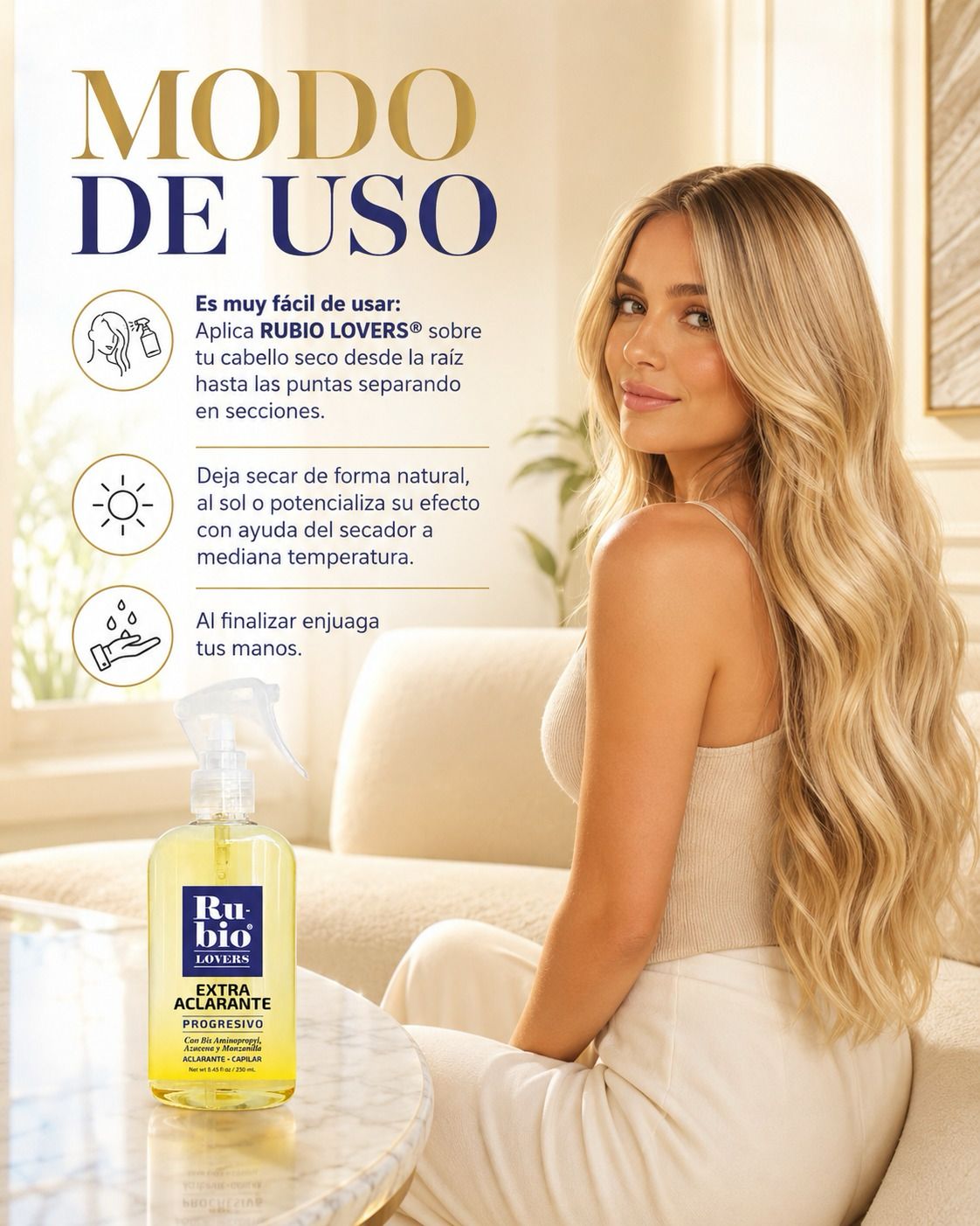 RUBIO LOVERS® EXTRA ACLARANTE CAPILAR